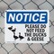 Signmission Please Do Not Feed The Ducks And Geese, 10 in W x Rectangle, Plastic OS-2PACK-NS-P-710-L-17379 - alternate 4